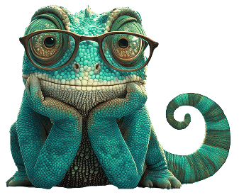 Mascotte caméléon professionnel